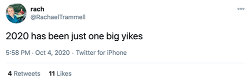 2020 has been a big yikes type of year for just about everybody