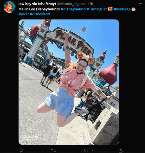 A Turning Red fan Disneybounding as Mei Lee